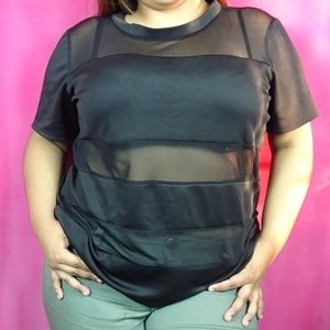 Black Striped see thru shirt